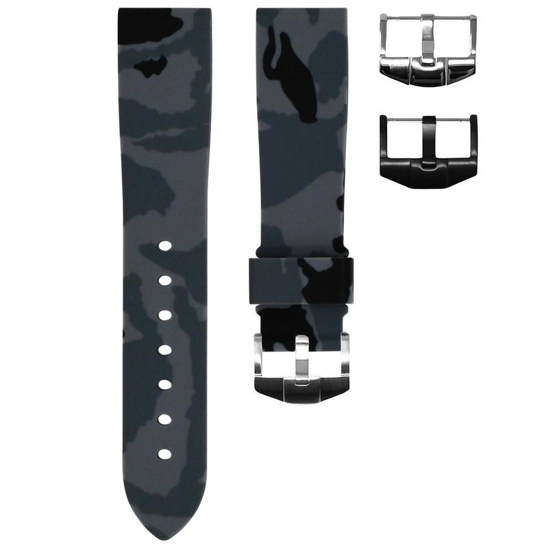 RUBBER STRAP FOR TUDOR BLACK BAY 58 - GRAPHITE CAMO