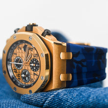 Load image into Gallery viewer, OCEAN CAMO RUBBER STRAP FOR AUDEMARS PIGUET ROYAL OAK OFFSHORE 42MM TANG BUCKLE
