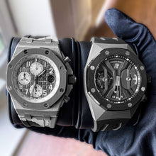 Load image into Gallery viewer, SNOW CAMO RUBBER STRAP FOR AUDEMARS PIGUET ROYAL OAK OFFSHORE 42MM TANG BUCKLE
